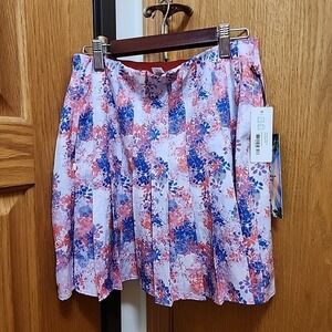 Kyodan Womens Golf Tennis Skort Skirt Floral Multicolor Pockets Sz. TP/XS